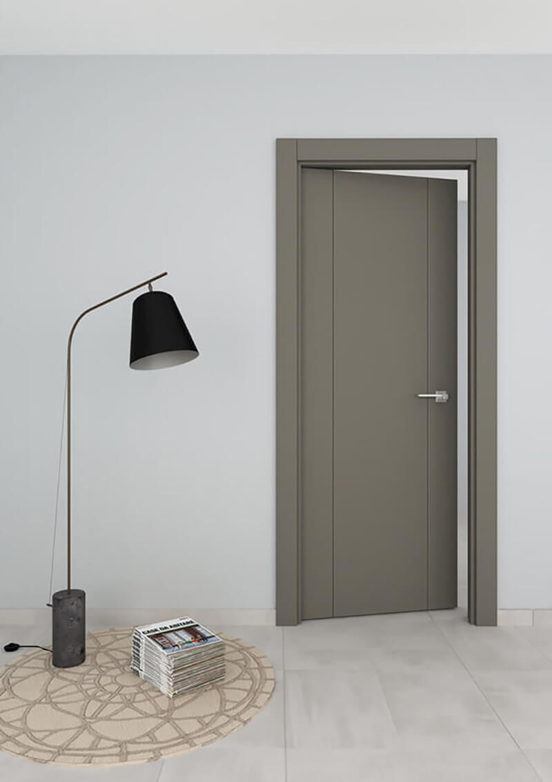 Porte intérieure avec moulure en aluminium STRUGAL 200 2FV