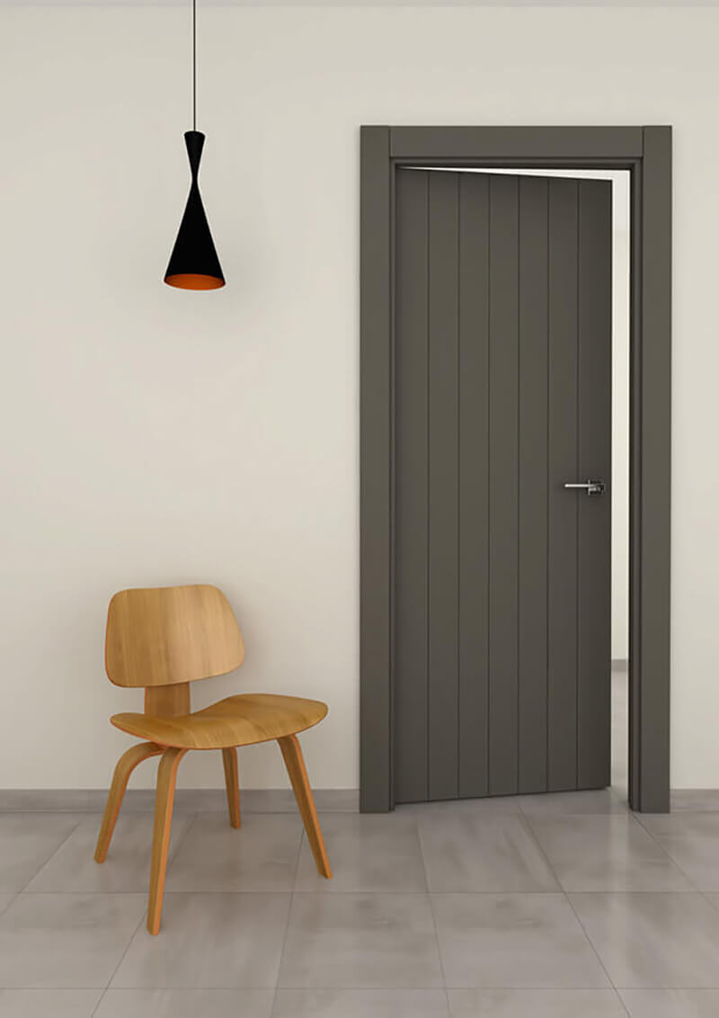 Porte intérieure avec moulure en aluminium STRUGAL 200 2FV