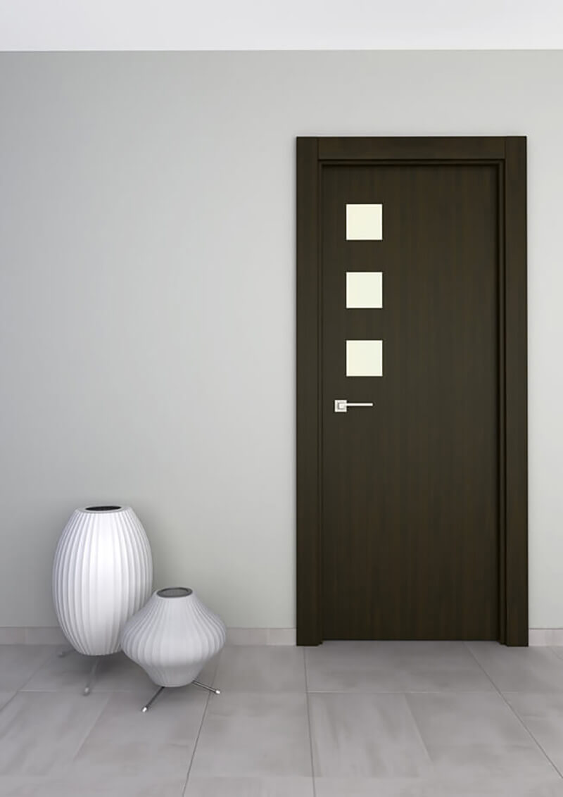Interior door with aluminum inlay STRUGAL 300 3IE