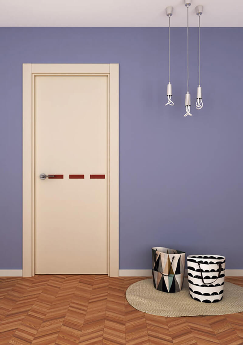 Interior door with aluminum inlay STRUGAL 300 3IA