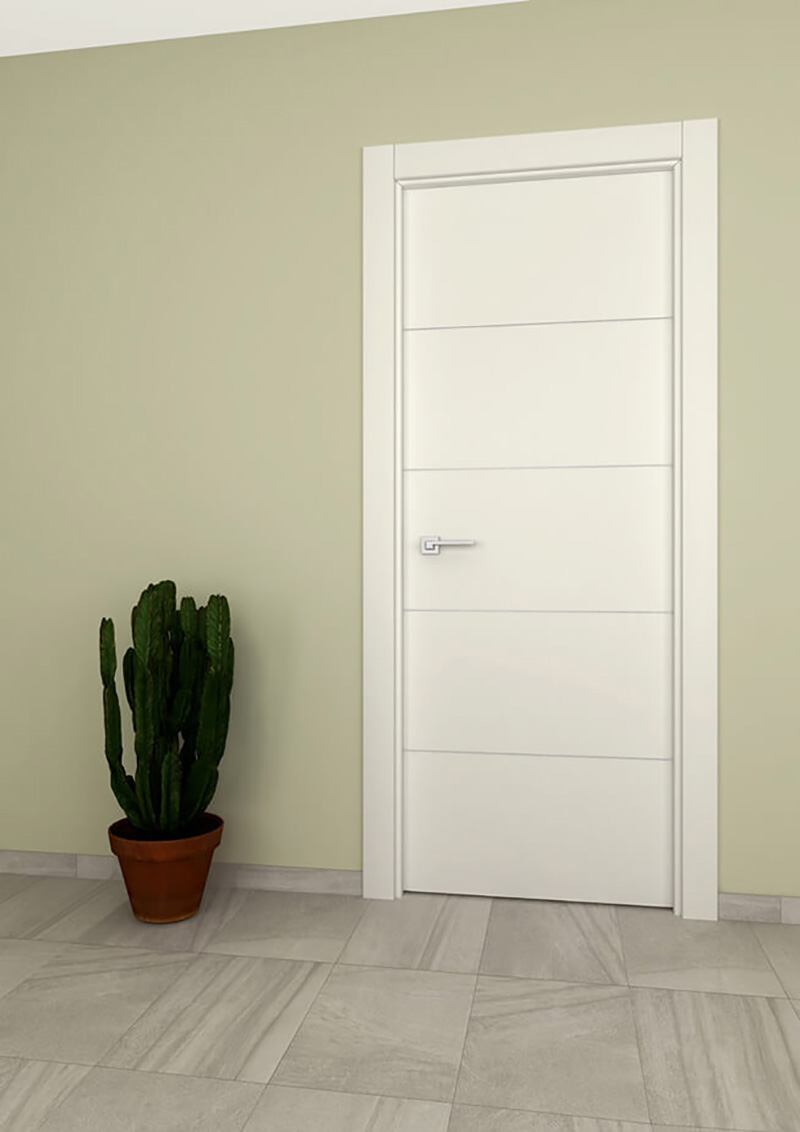 Interior door with aluminum inlay STRUGAL 300 4IH1