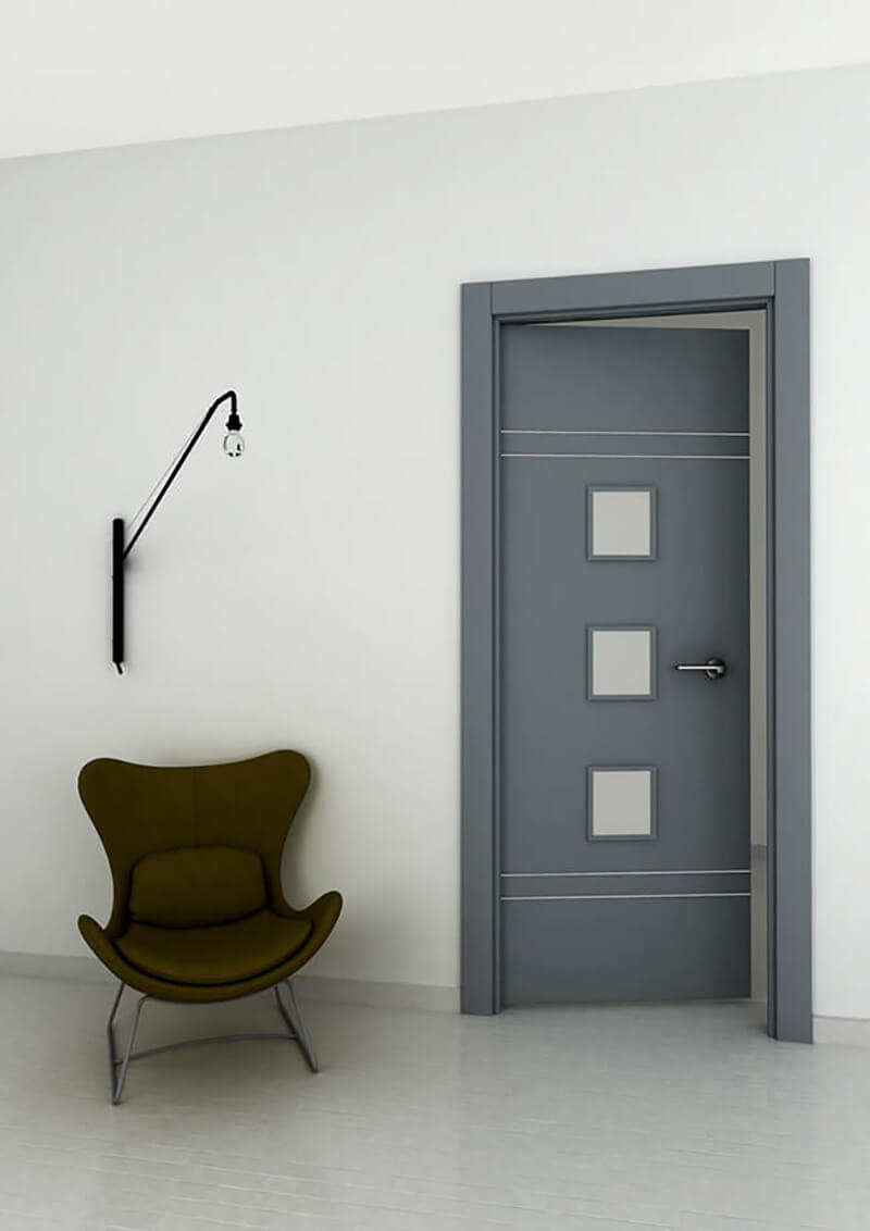 Interior door with aluminum inlay STRUGAL 300 4IH2/V