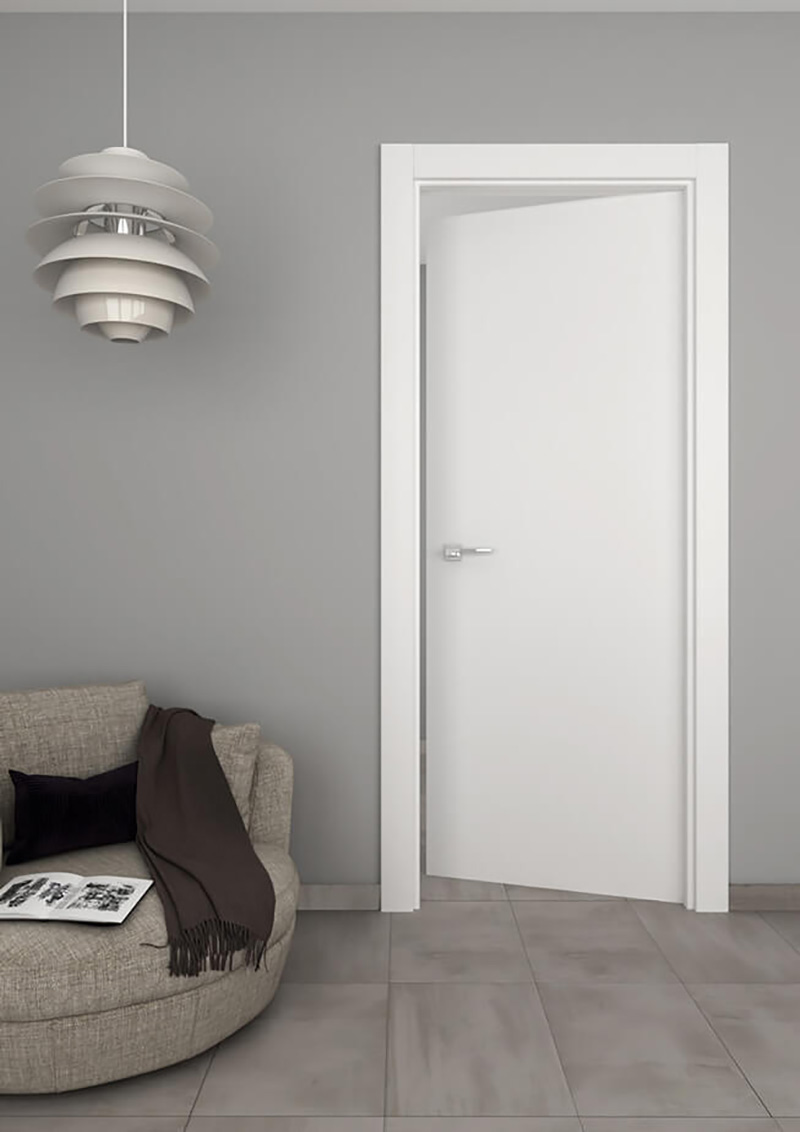 Smooth aluminum interior door STRUGAL 100C