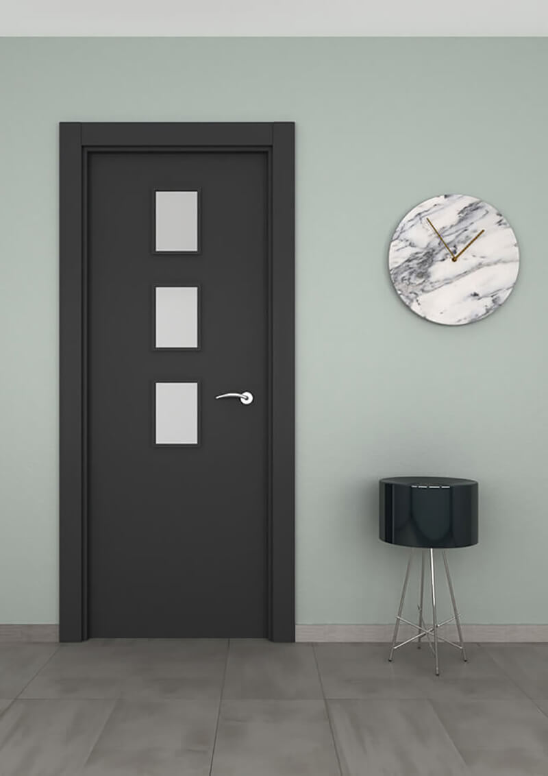 Porte intérieure en aluminium lisse STRUGAL 100 3VE