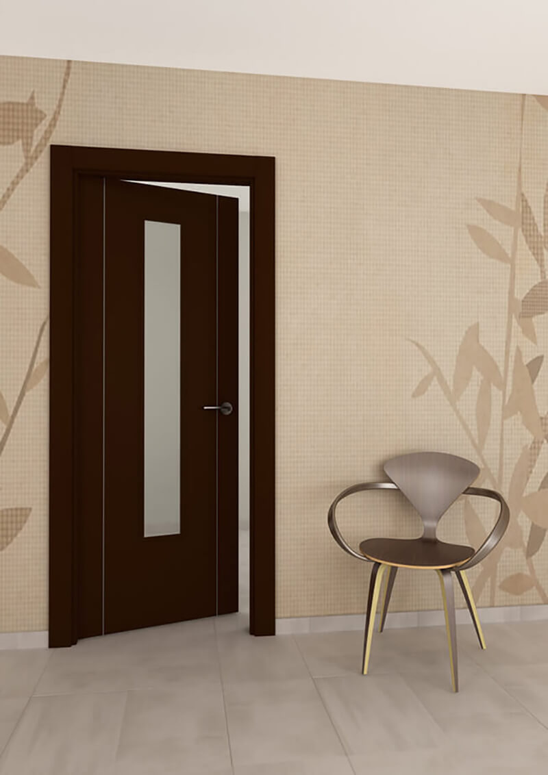 Interior door with aluminum inlay STRUGAL 300 2IV/V