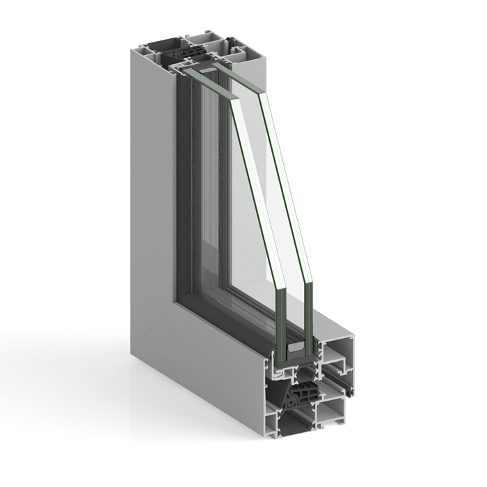 Aluminum window Óptima Hidden Sash