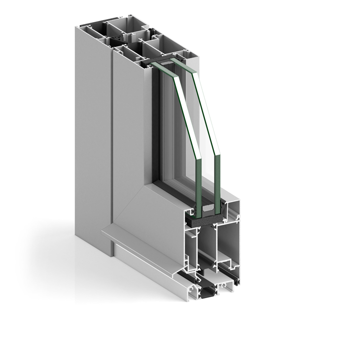 Aluminum window Gala Coplanar