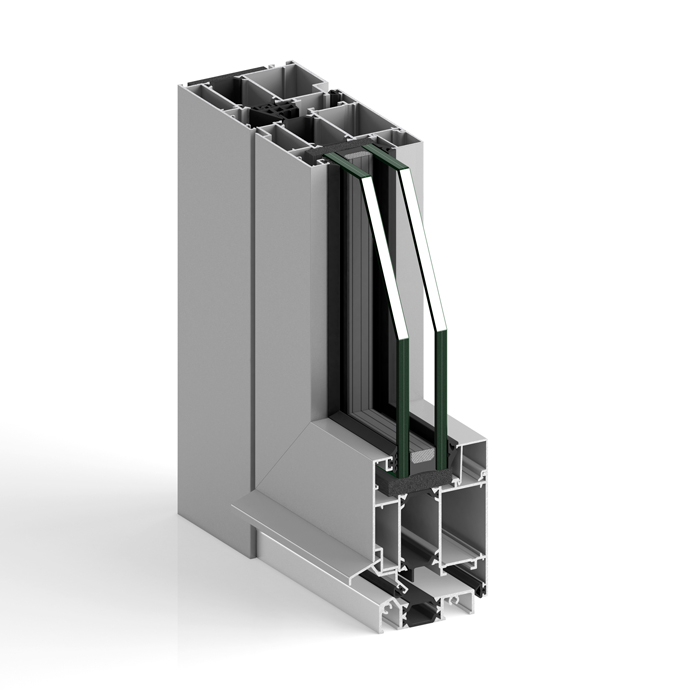 Aluminum door STRUGAL S72RPC