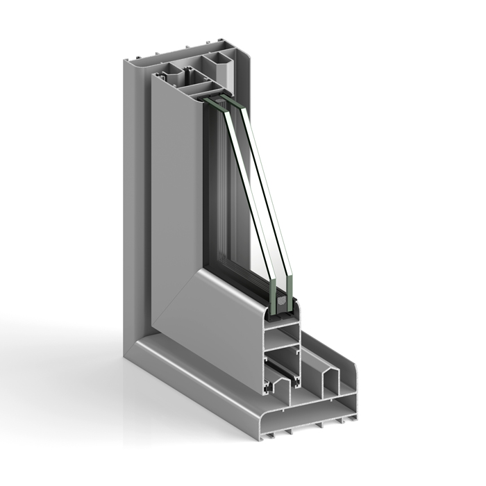 Fenêtre coulissante en aluminium STRUGAL S90P