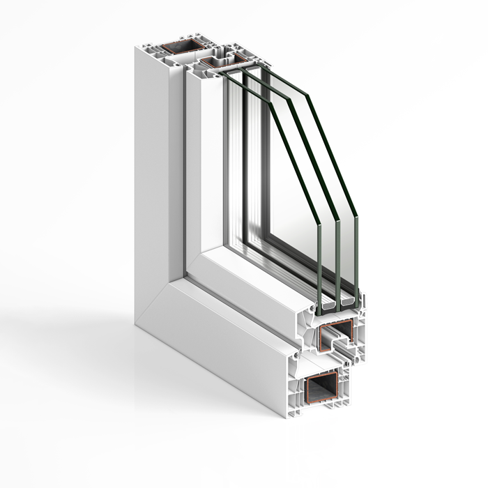 Ventana de PVC Plania Semienrasada