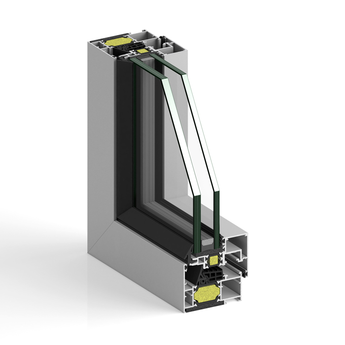 Window STRUGAL S74RP Hidden Sash