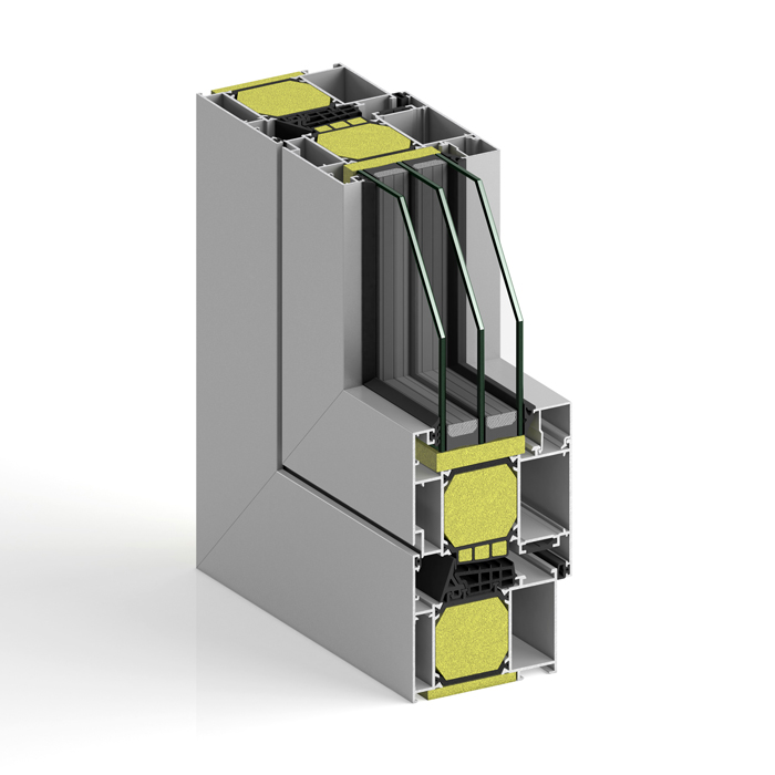 Ventana de aluminio STRUGAL S82RP Passivhaus