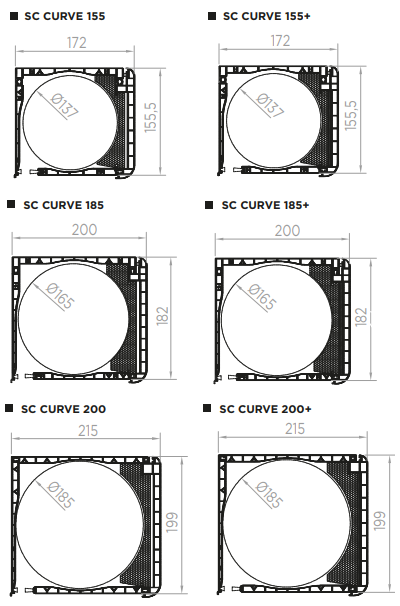 Opciones cajón SC CURVE 155|185|200