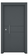 Porte extérieure avec moulures en aluminium STRUGAL 400 2H