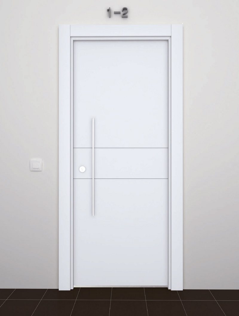 Porte extérieure en aluminium fraisé STRUGAL 400 2H