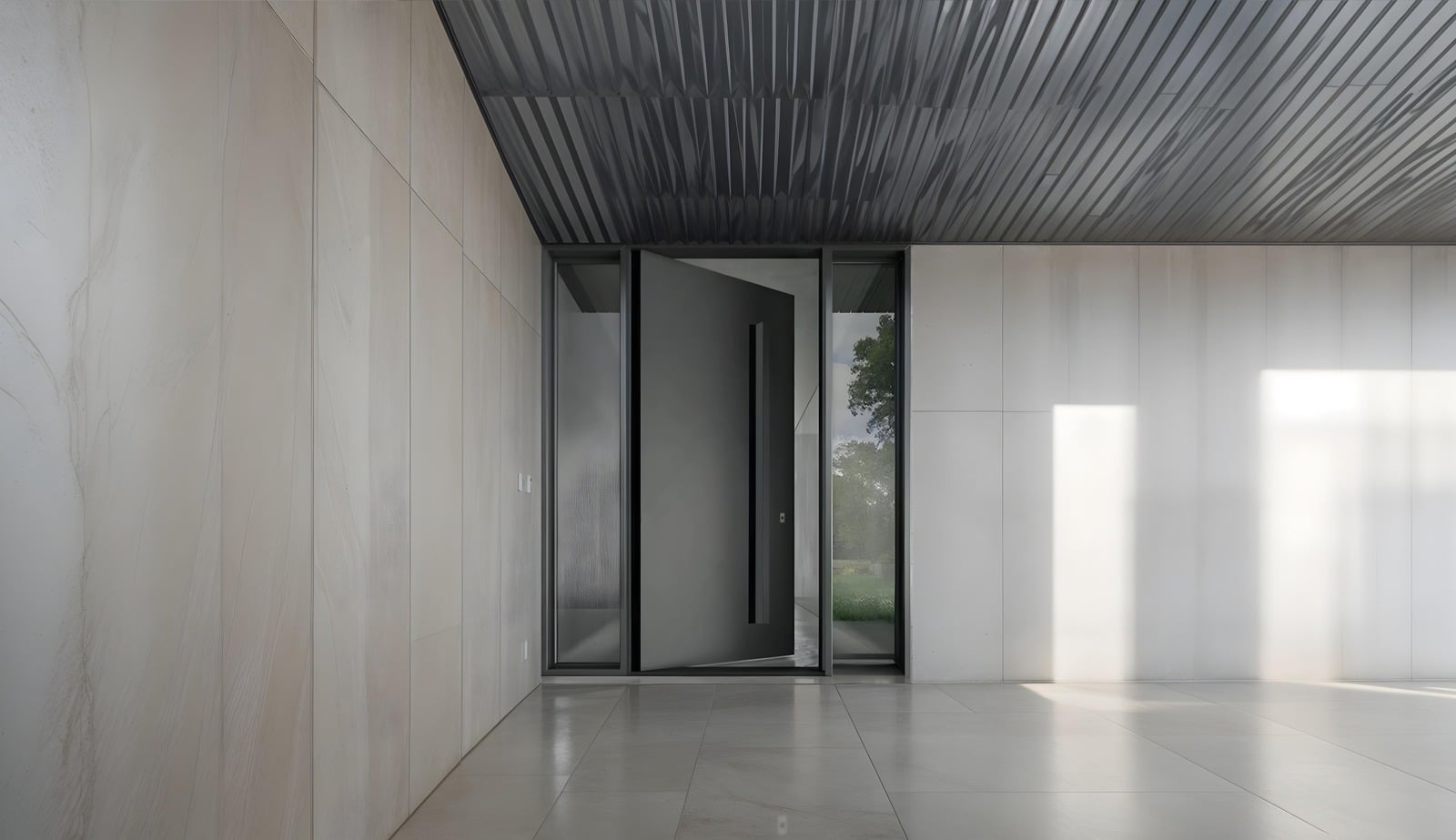Residential entrance featuring STRUGAL aluminium window and door systems